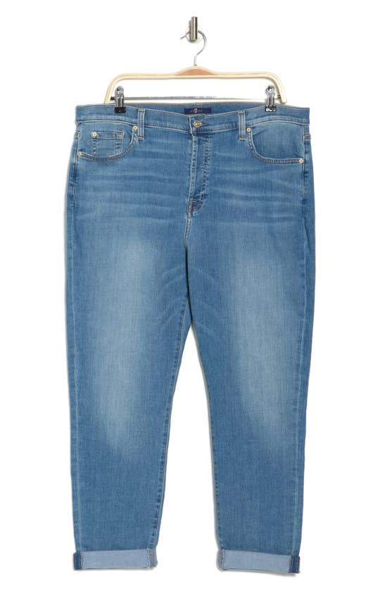 7 For All Mankind Josefina Squiggle Mid Rise Straight Leg Jeans In Ibiza