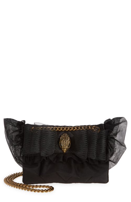 Kurt Geiger London Kensington Mini Ruffle Shoulder Bag In Black
