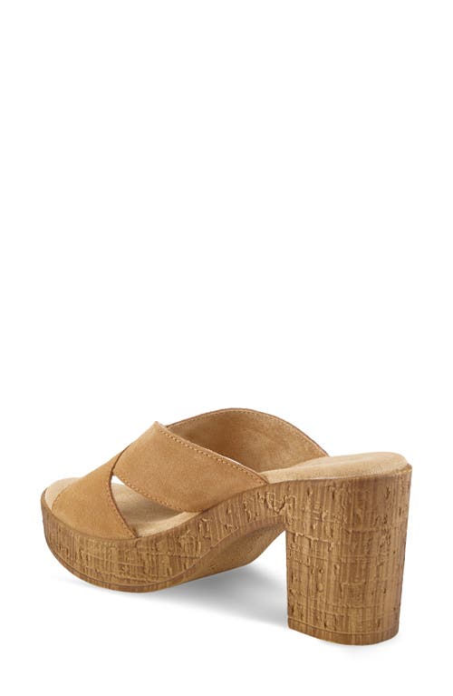 Spring Step Blanchar Platform Sandal In Tan Suede