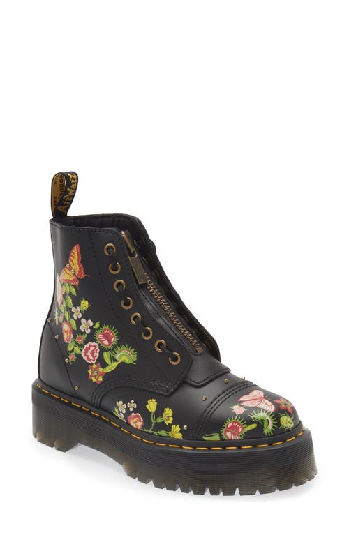Dr. Martens Sinclair Floral Bloom Platform Boot in Black/Multi