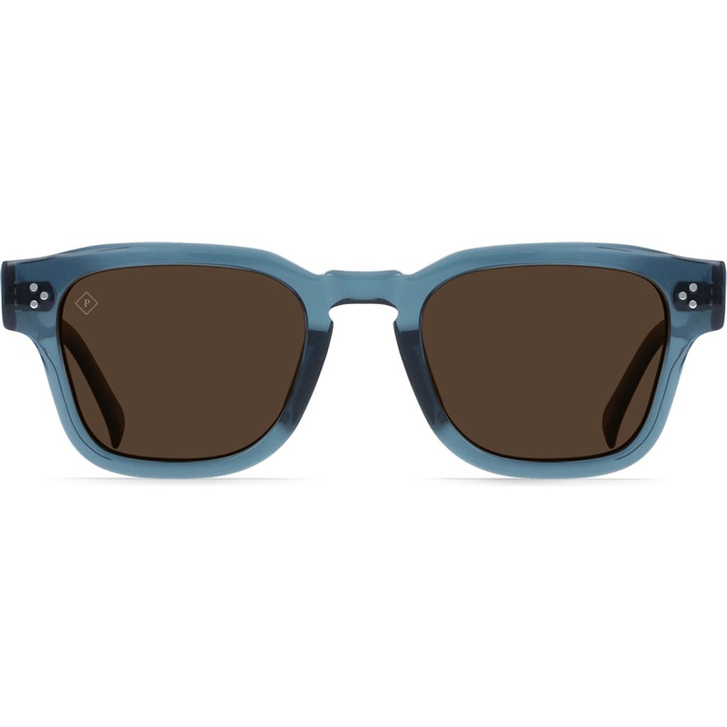 Raen Rece 51mm Polarized Square Sunglasses In Absinthe/vibrant Brown Polar