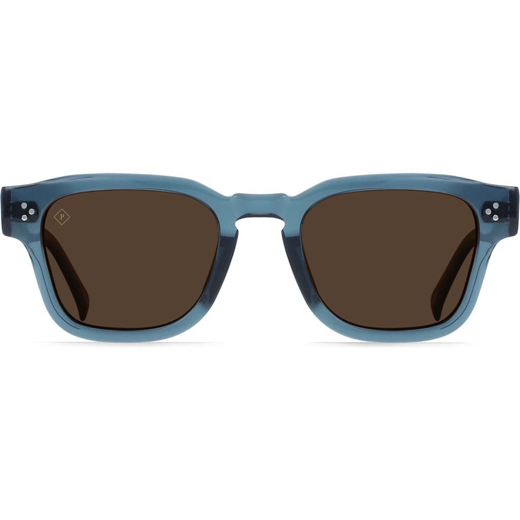 Raen Rece 51mm Polarized Square Sunglasses In Absinthe/vibrant Brown Polar