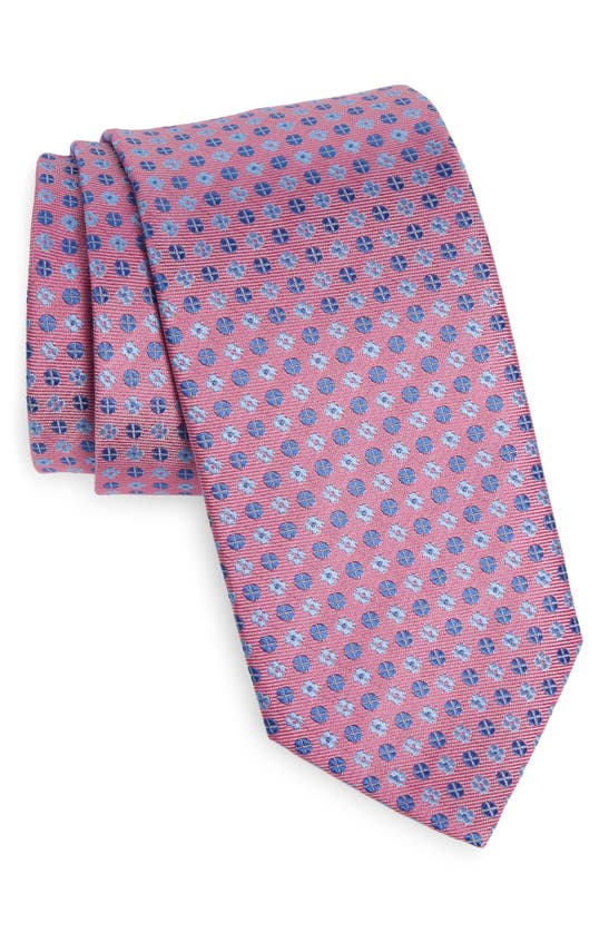 Shop David Donahue Neat Silk Tie In Pink