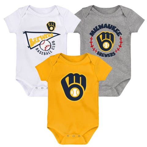 Lids Chicago Cubs Infant Biggest Little Fan 3-Pack Bodysuit Set -  Royal/White/Heather Gray