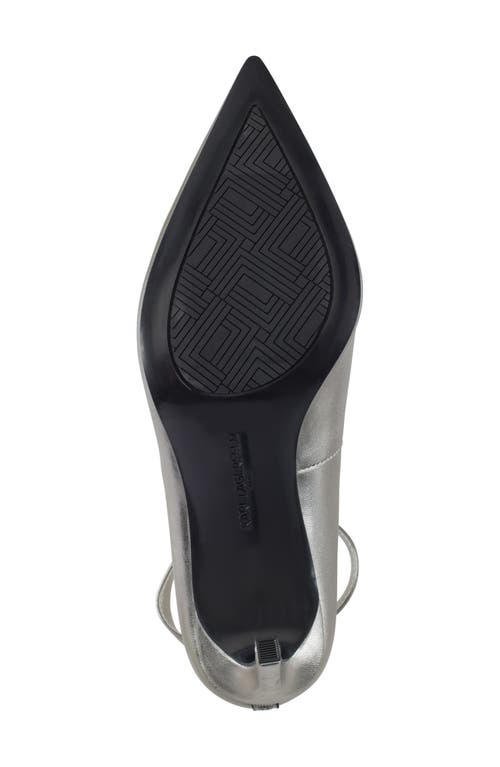 Karl Lagerfeld Paris Sury Ankle Strap Pump In Pewter