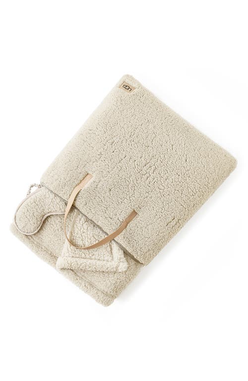 Shop Ugg(r) Original Faux Shearling Throw Blanket & Eye Mask Sleep Set In Ceramic