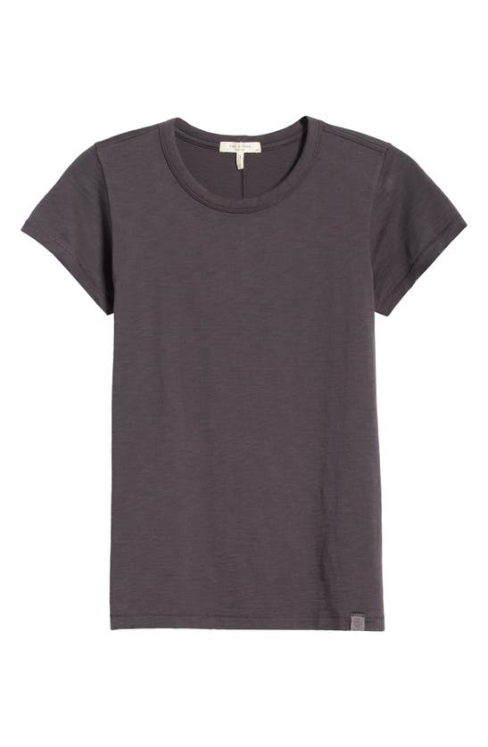 Shop Rag & Bone The Slub Organic Pima Cotton T-shirt In Charcoal