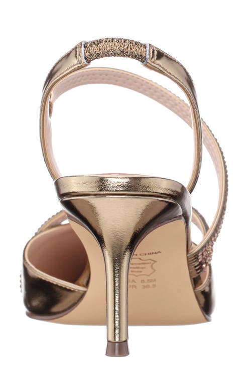 Nina Nela Slingback Pointed Toe Pump In Bronze
