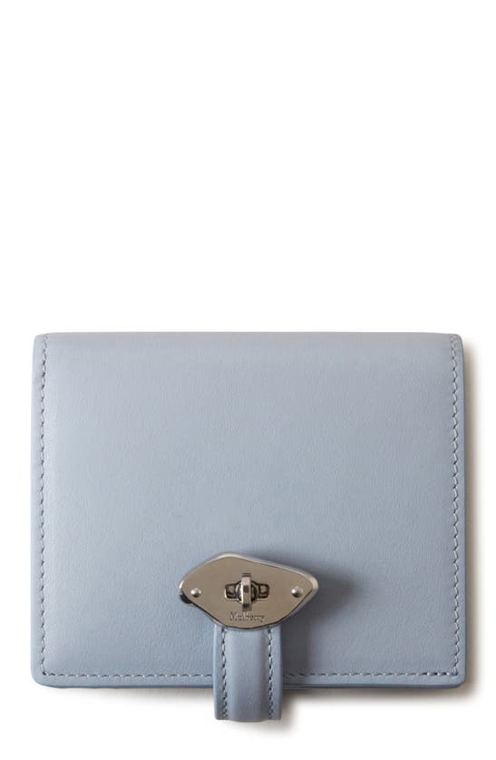 Mulberry Lana Compact Wallet High Gloss In Poplin Blue