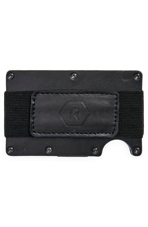 The Ridge Rfid-blocking Leather Cash Strap Wallet In Midnight Black Leather