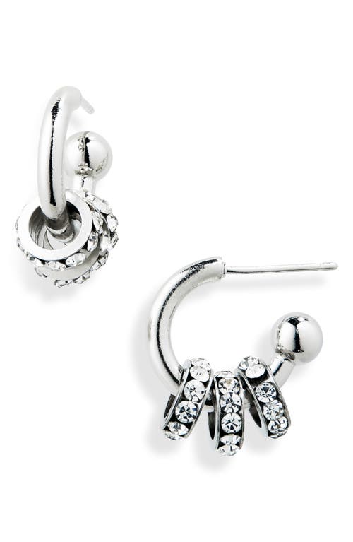 Shop Justine Clenquet Daisy Earrings In Palladium