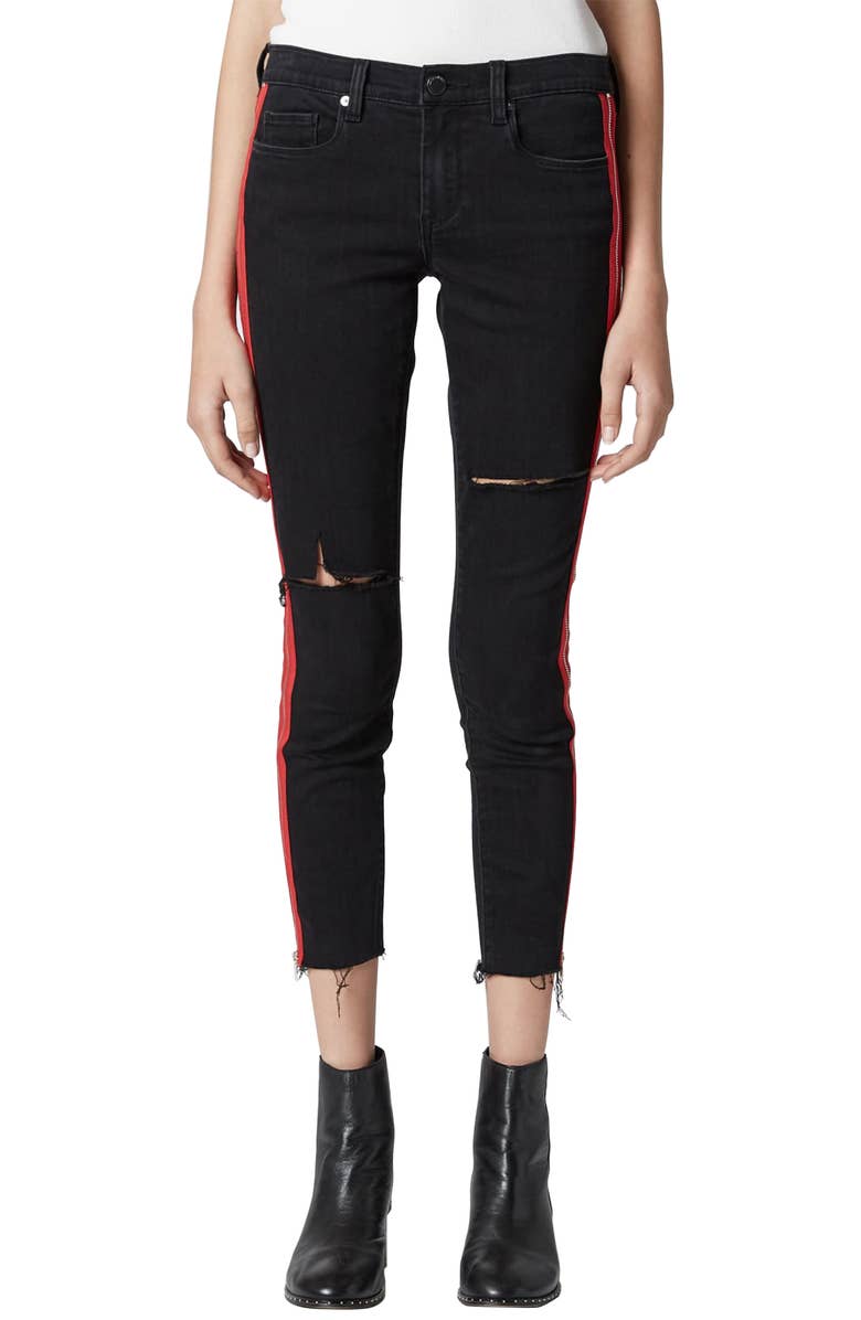BLANKNYC The Bond Side Zip Ripped Skinny Jeans (District 9) | Nordstrom