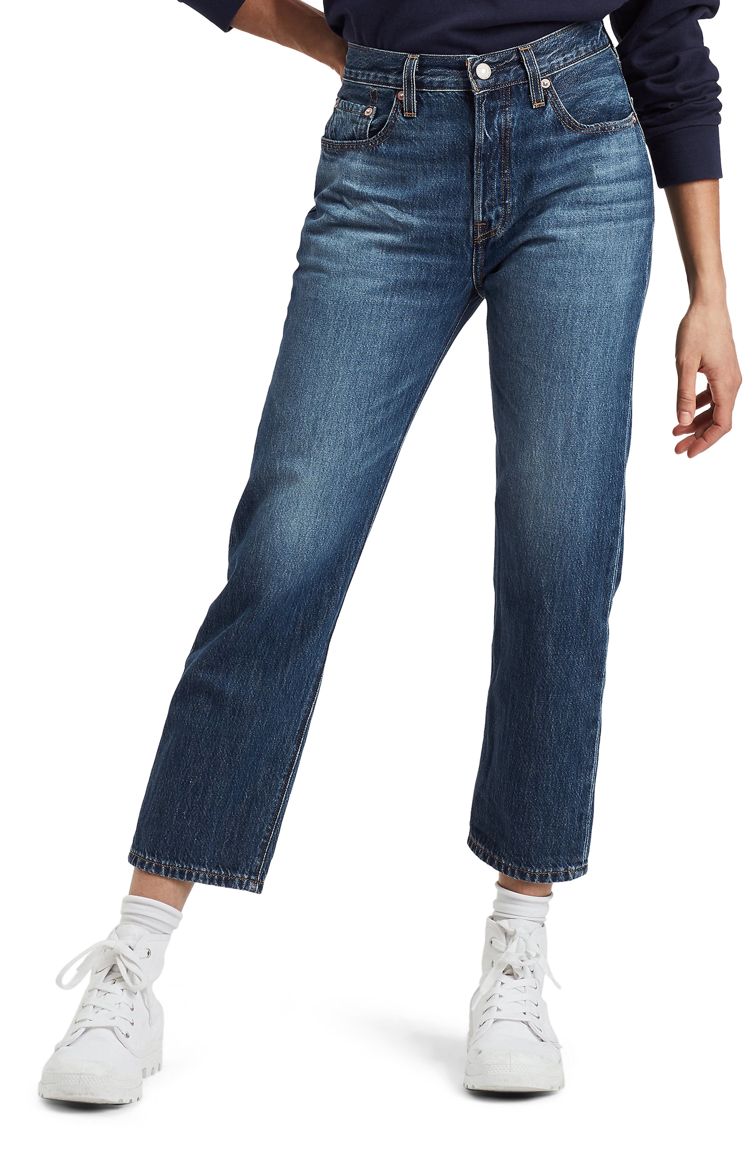 Levi's® 501® High Waist Crop Straight Leg Jeans (Market Vintage ...