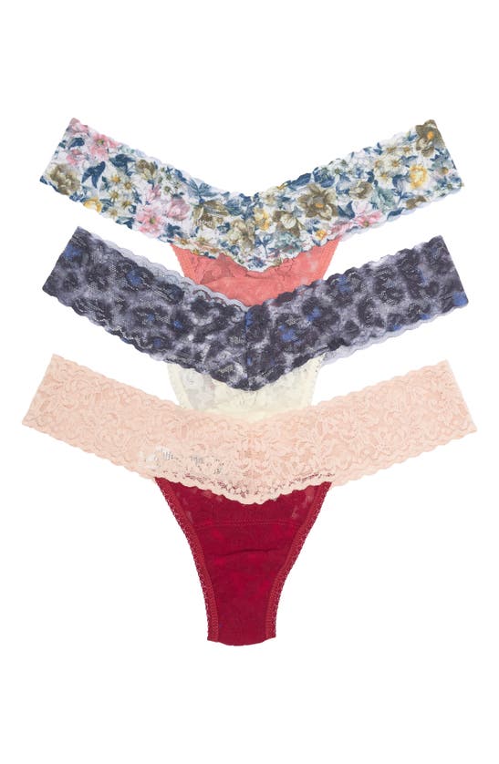Hanky Panky Low Rise Lace Thongs In Mysterious