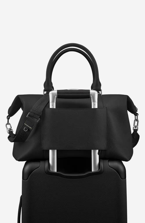 Shop Maison De Sabre Maison De Sabré Large Leather Weekender Bag In Black Caviar