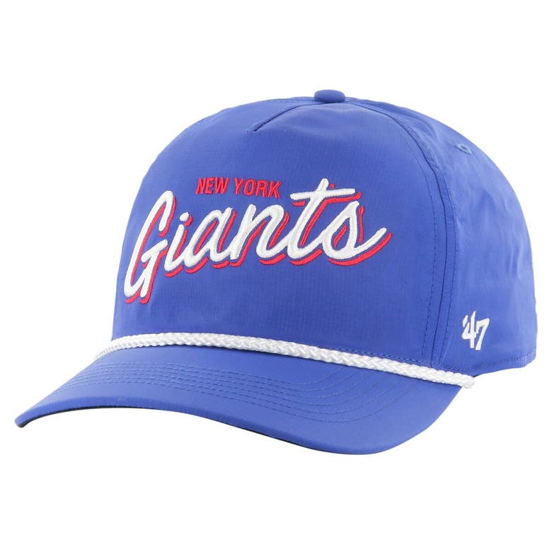 Shop 47 ' Royal New York Giants Fairway Hitch Brrr Adjustable Hat