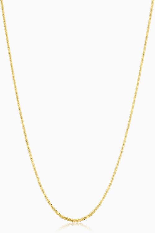 Oradina 14k Yellow Solid Gold Shimmer Adjustable Chain In Yellow Gold