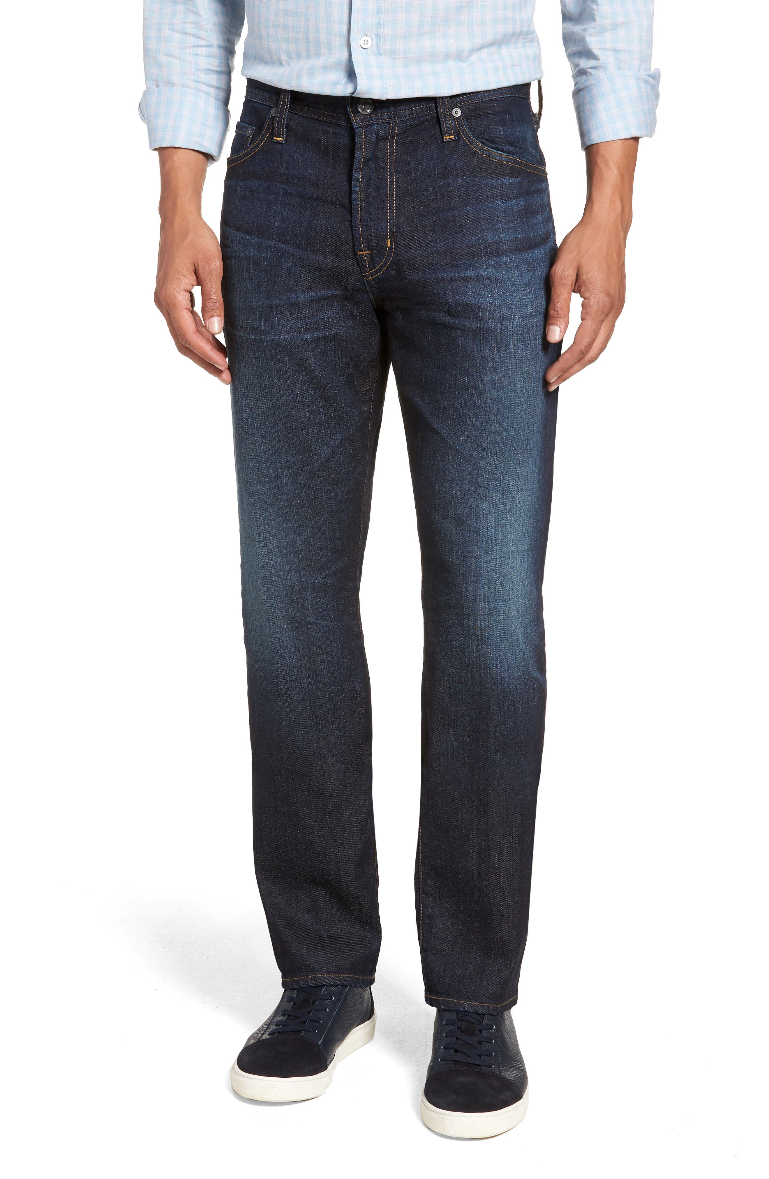 everett slim straight leg jeans ag