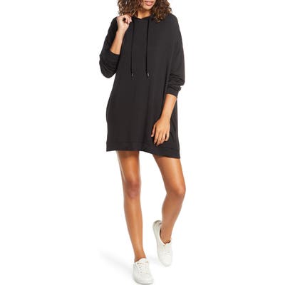 Bb Dakota Leave Room Tunic Hoodie Minidress, Black
