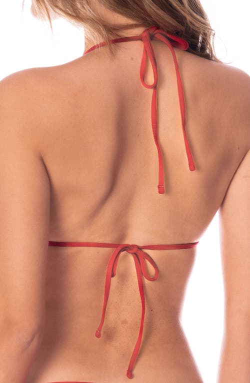 Maaji Red Camelia Balmy Reversible Bikini Top In Red