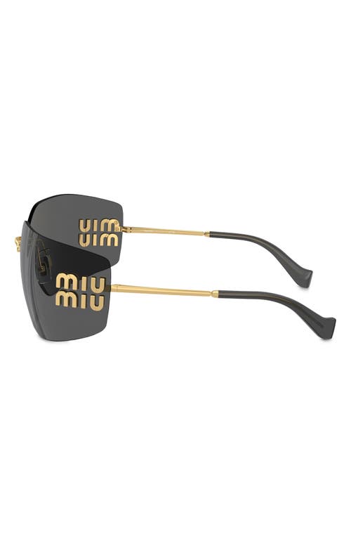 Shop Miu Miu 80mm Oversize Irregular Sunglasses In Gold/grey