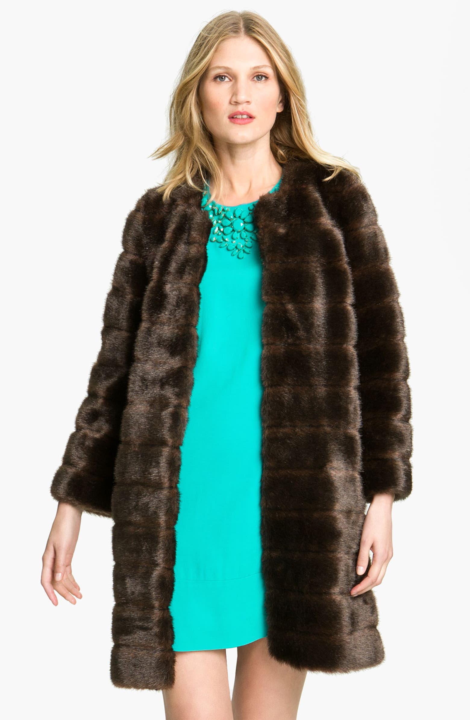 kate spade new york 'rossalyn' faux fur coat | Nordstrom