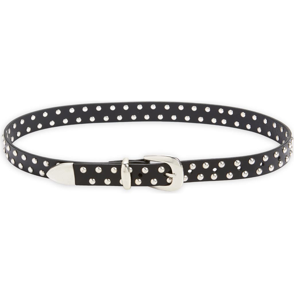 Madewell Western Stud Leather Belt In True Black