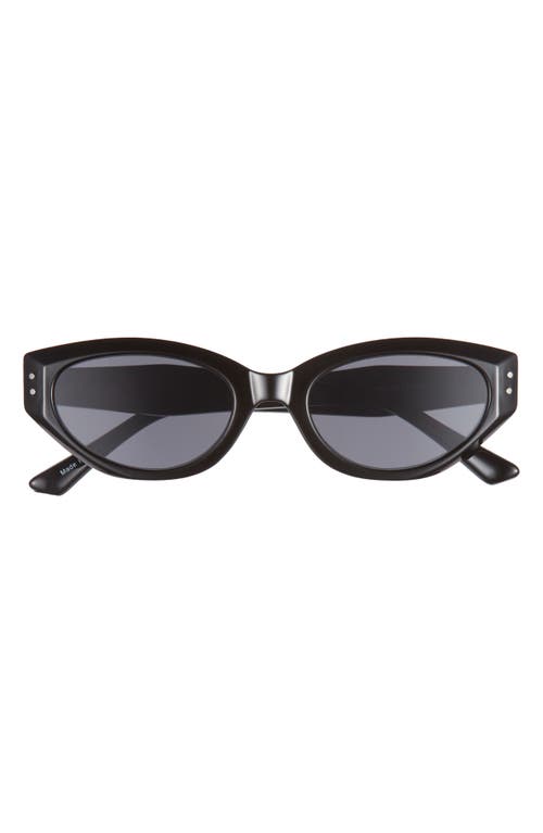 50mm Oval Sunglasses in Black