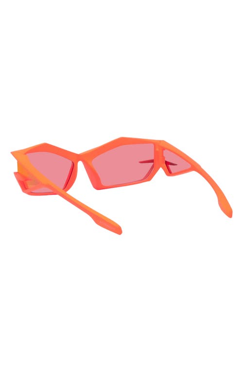 Shop Givenchy Giv Cut 69mm Oversize Geometric Sunglasses In Matte Orange/smoke Mirror