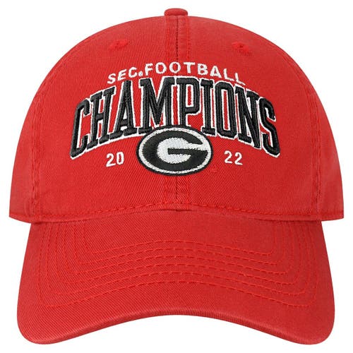 LEGACY ATHLETIC Men's Red Georgia Bulldogs 2022 SEC Conference Champions Bold Arch EZA Relaxed Twill Adjustable Hat