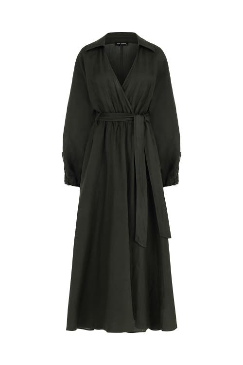 NOCTURNE NOCTURNE BELTED LONG DRESS 