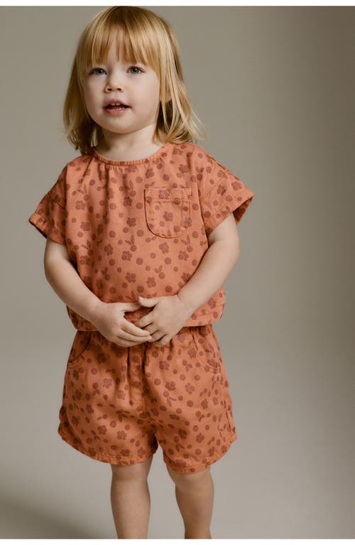 Next Kids' Print Short Sleeve Top & Shorts Set In Rust