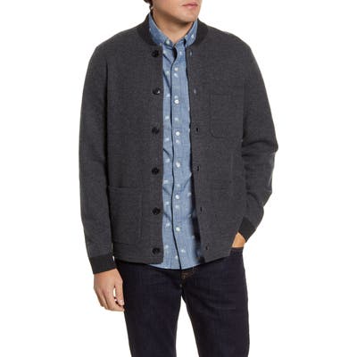 Bobnobos Button-Up Wool Sweater, Grey