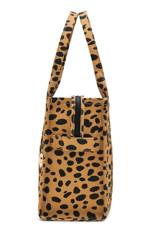 Marc Jacobs The Large Cheetah Cotton Canvas Tote In Brown/black Multi