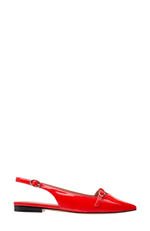 Linea Paolo Celina Pointed Toe Slingback Flat In Red
