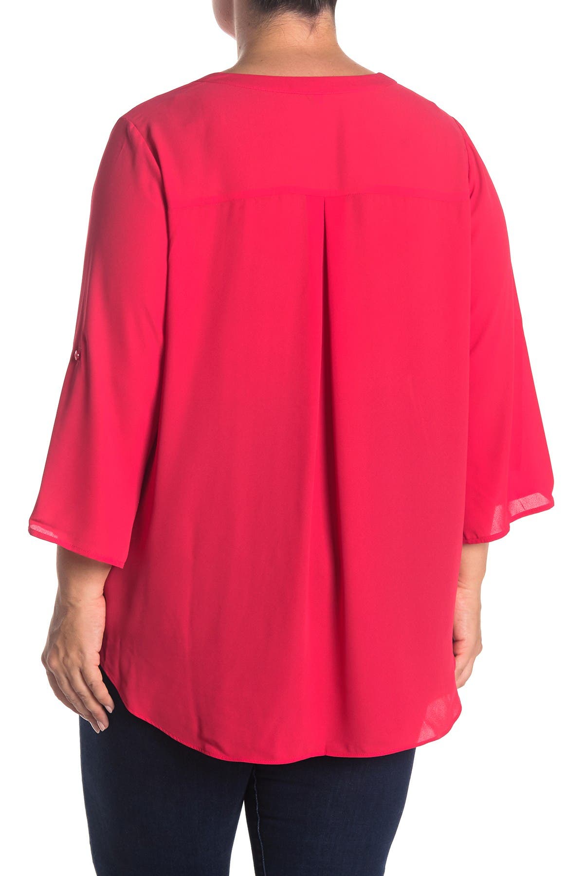 chaus split neck blouse
