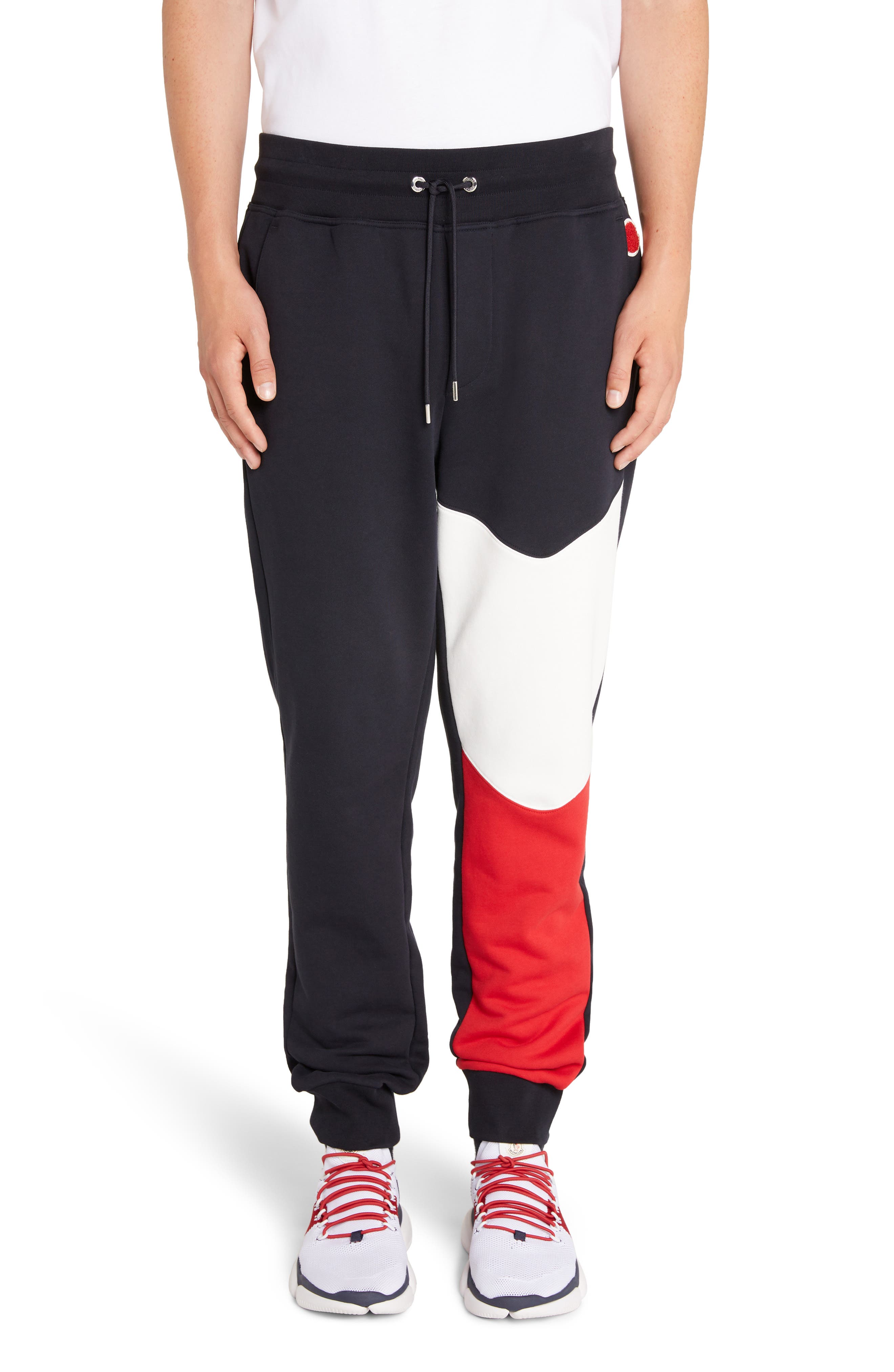 Moncler Colorblock Sweatpants, Blue