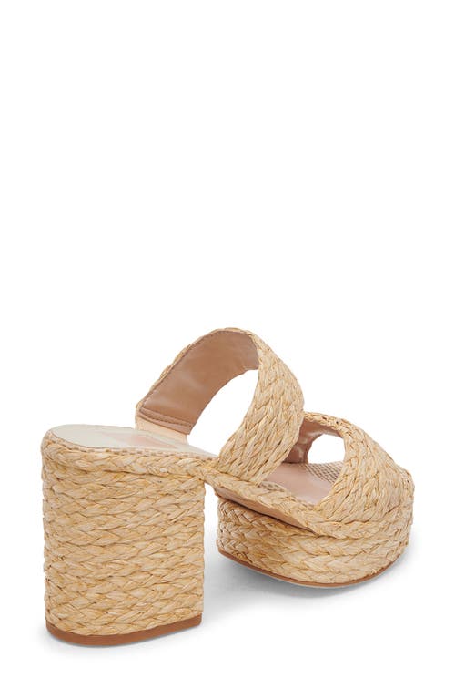 Dolce Vita Latoya Raffia Platform Sandal In Lt Natural Raffia