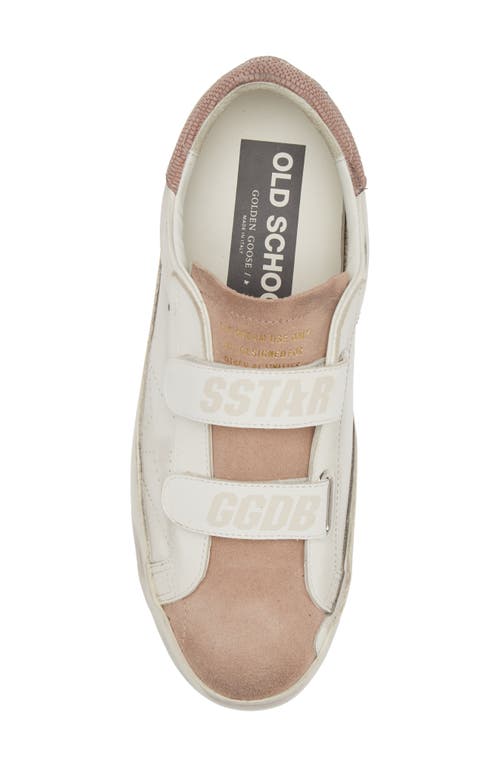 Shop Golden Goose Old School Low Top Sneaker In White/pink