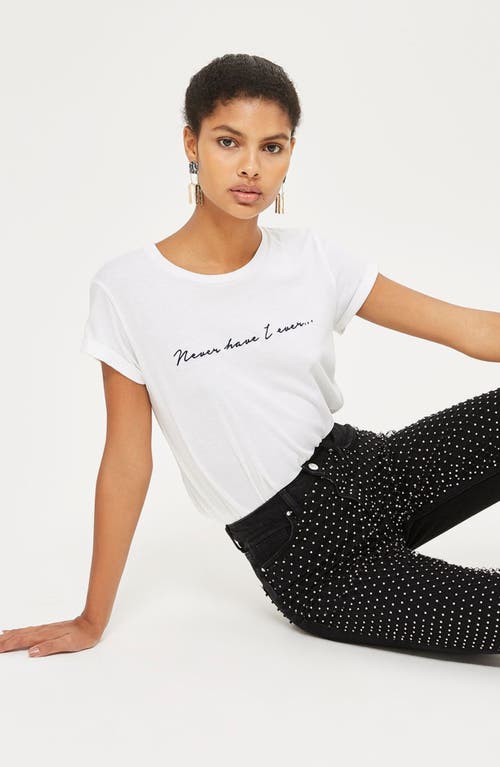 Shop Topshop Limited Edition Diamante Fishnet Mom Jeans In Black