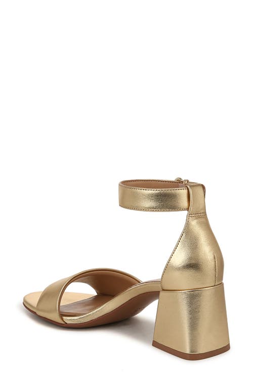 Naturalizer Verly Ankle Strap Flare Heel Sandal In Dark Gold