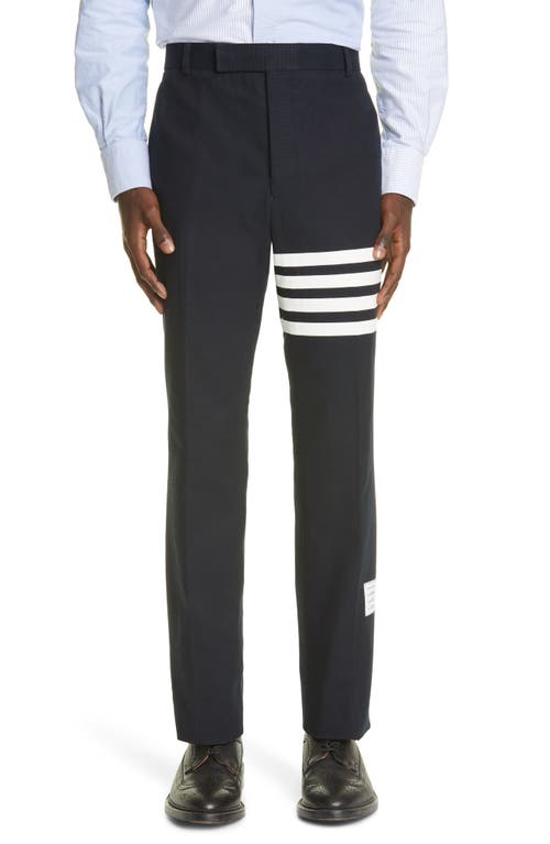 Thom Browne 4-Bar Classic Cotton Chino Pants in Navy at Nordstrom, Size 1