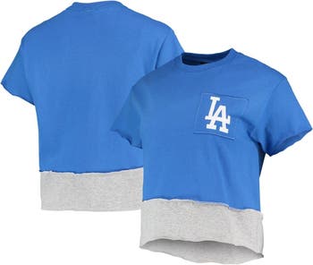 REFRIED APPAREL Women's Refried Apparel Royal Los Angeles Dodgers Cropped T- Shirt