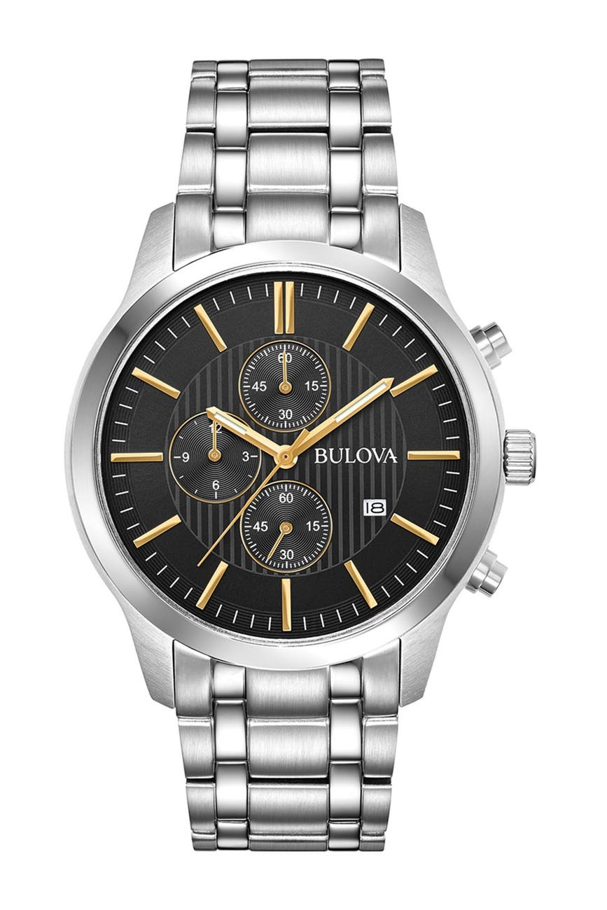 Bulova Men's Black Dial Chronograph Quartz Watch, 43mm Nordstrom Rack