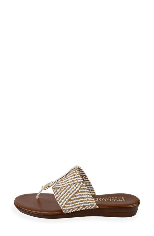 Shop Italian Shoemakers Wedge Sandal In Luggage/natural