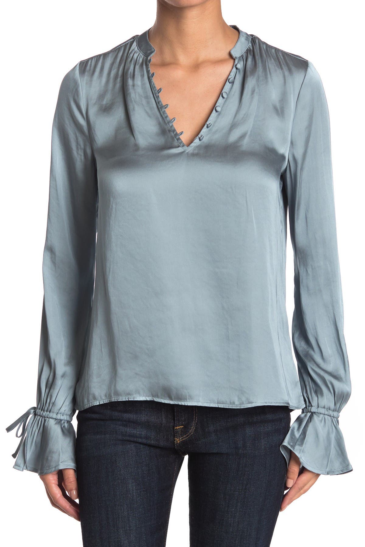 ruffle cuff blouse