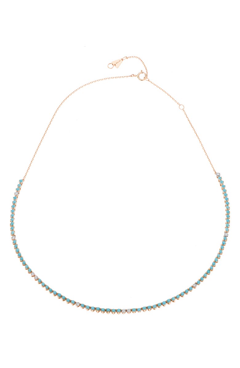 Adina Reyter Turquoise & Diamond Half Riviera Necklace | Nordstrom