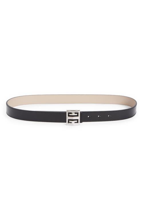Givenchy 4G Buckle Reversible Skinny Leather Belt in Black at Nordstrom, Size 75
