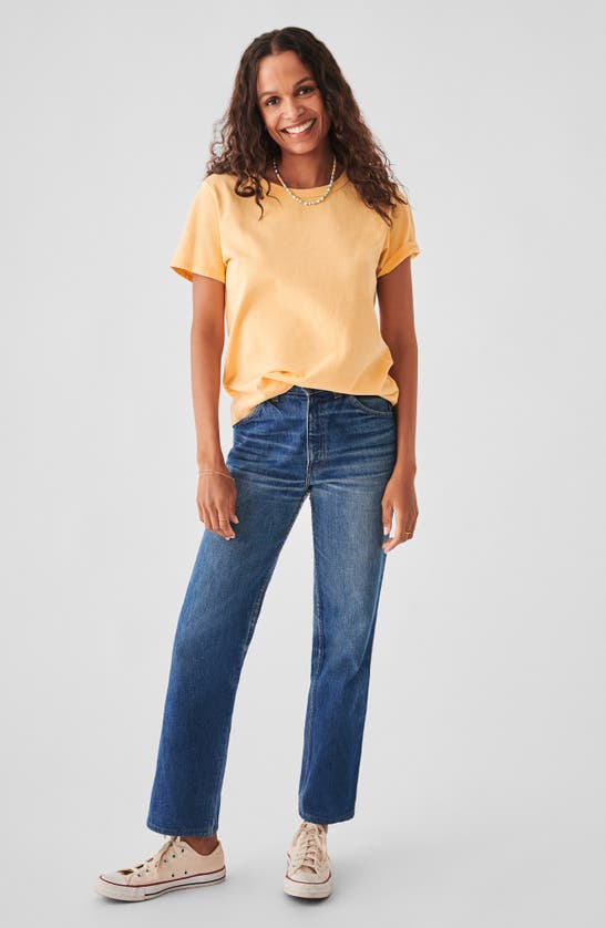 Faherty Sunwashed Organic Cotton T-shirt In Corn Silk | ModeSens