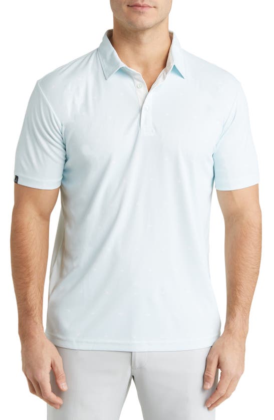 Swannies Gilligan Golf Polo In Mintblue-white